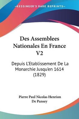 Des Assemblees Nationales En France V2