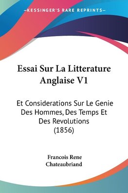 Essai Sur La Litterature Anglaise V1