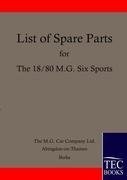 Spare Parts Lists for the 18/80 MG Six