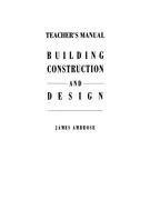 Teacher's Manual for Building Construction and Design