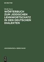 Wörterbuch zum jiddischen Lehnwortschatz in den deutschen Dialekten