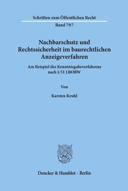 Nachbarschutz und Rechtssicherheit im baurechtlichen Anzeigeverfahren.