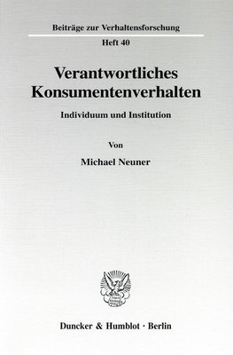 Verantwortliches Konsumentenverhalten