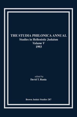 The Studia Philonica  Annual V, 1993