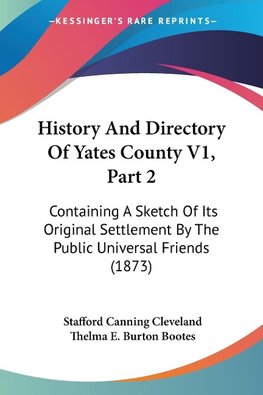 History And Directory Of Yates County V1, Part 2