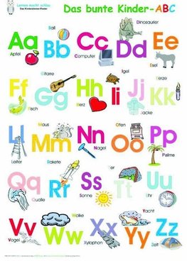 Das bunte Kinder-ABC. Poster 100 x 70 cm