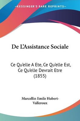 De L'Assistance Sociale