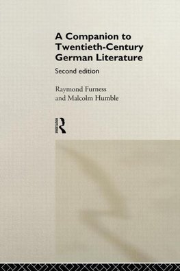 Furness, R: Companion to Twentieth-Century German Literature