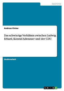 Das schwierige Verhältnis zwischen Ludwig Erhard, Konrad Adenauer und der CDU