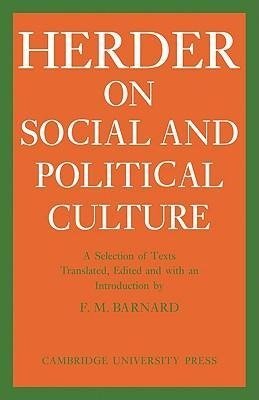 J. G. Herder on Social and Political Culture