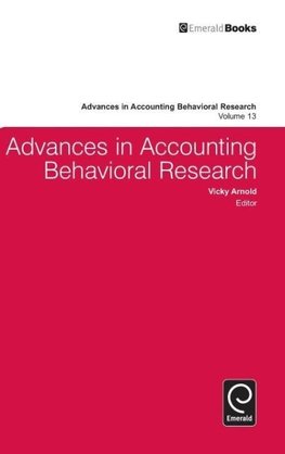 Advances in Accounting in Behavioural Research