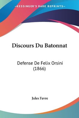 Discours Du Batonnat