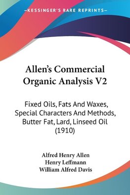 Allen's Commercial Organic Analysis V2