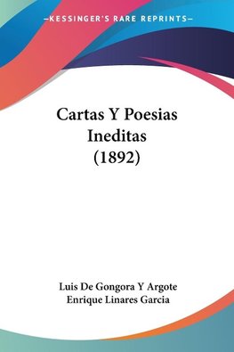 Cartas Y Poesias Ineditas (1892)