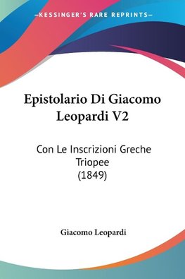 Epistolario Di Giacomo Leopardi V2