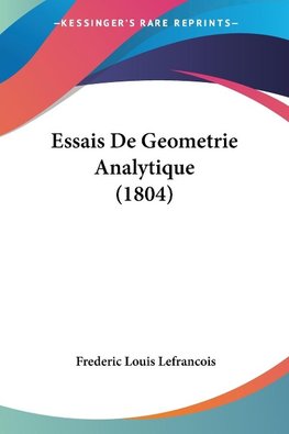 Essais De Geometrie Analytique (1804)