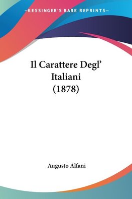 Il Carattere Degl' Italiani (1878)