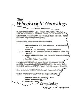 The Wheelwright Genealogy