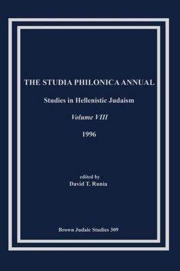 The Studia Philonica Annual VIII, 1996