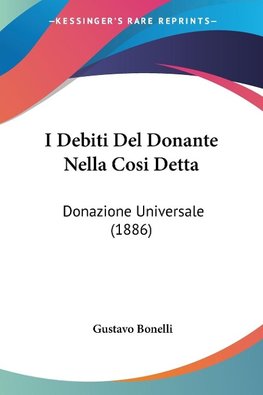 I Debiti Del Donante Nella Cosi Detta