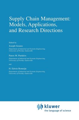 Supply Chain Management: Models, Applications, and Research Directions