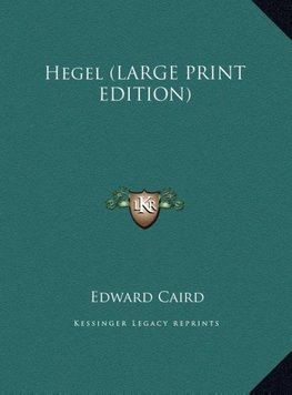 Hegel (LARGE PRINT EDITION)