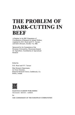 The Problem of Dark-Cutting in Beef