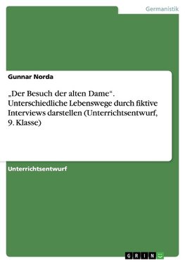 "Der Besuch der alten Dame". Unterschiedliche Lebenswege durch fiktive Interviews darstellen (Unterrichtsentwurf, 9. Klasse)