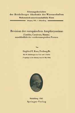 Revision der europäischen Amphicyoninae