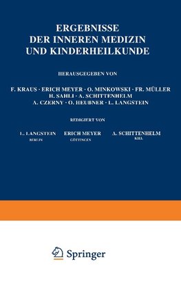 Ergebnisse der Inneren Medizin und Kinderheilkunde