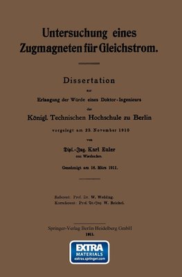 Untersuchung eines Zugmagneten für Gleichstrom