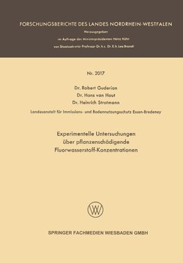 Experimentelle Untersuchungen über pflanzenschädigende Fluorwasserstoff-Konzentrationen