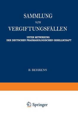 Sammlung von vergiftungsfällen