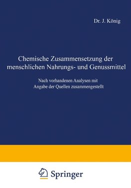 Chemische Zusammensetzung der menschlichen Nahrungs- und Genussmittel