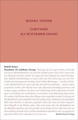 Eurythmie als Sichtbarer Gesang