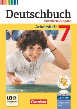 Deutschbuch  7. Schuljahr. Erweiterte Ausgabe - Arbeitsheft mit Lösungen und Übungs-CD-ROM