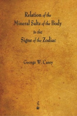 RELATION OF THE MINERAL SALTS