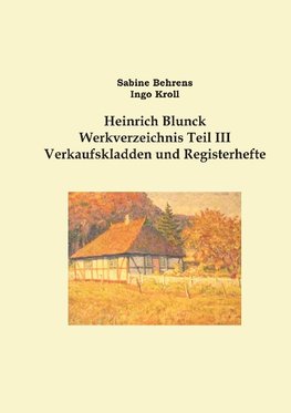 Heinrich Blunck Werkverzeichnis