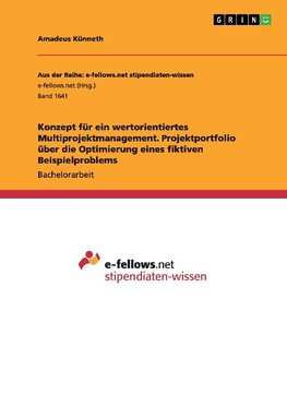 Konzept für ein wertorientiertes Multiprojektmanagement. Projektportfolio über die Optimierung eines fiktiven Beispielproblems