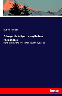 Erlanger Beiträge zur englischen Philosophie