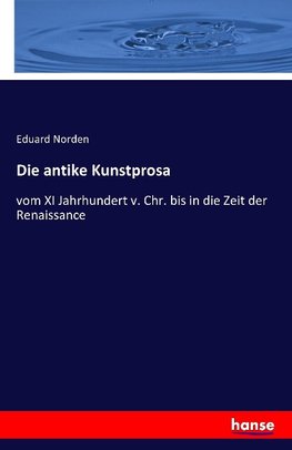 Die antike Kunstprosa