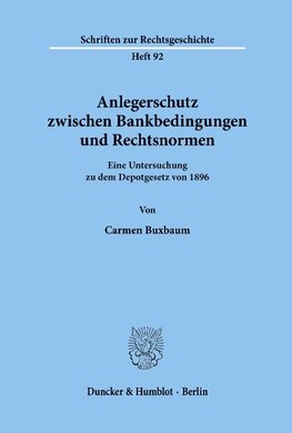 Anlegerschutz zwischen Bankbedingungen und Rechtsnormen.