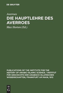 Die Hauptlehre des Averroes