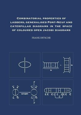 Combinatorial properties of ladders, generalised Pont-Neuf and caterpillar diagrams in the space of coloured open Jacobi diagrams