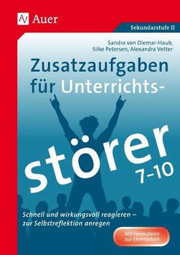 Zusatzaufgaben für Unterrichtsstörer 7-10