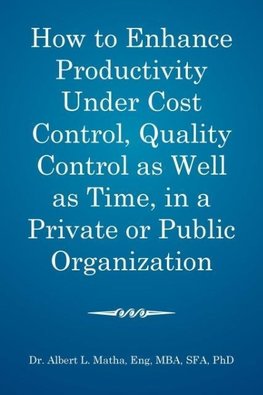 How to enhance productivity under cost control, quality control as well as time, in a private or public organization