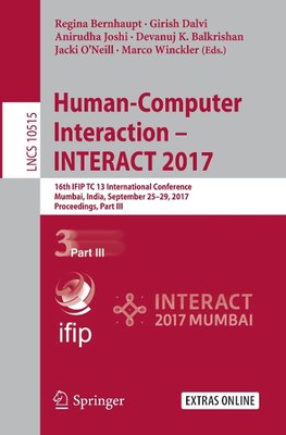 Human-Computer Interaction - INTERACT 2017 - Part III