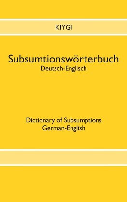 Subsumtionswörterbuch Deutsch-Englisch