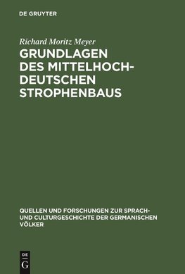 Grundlagen des mittelhochdeutschen Strophenbaus