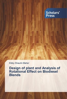 Design of plant and Analysis of Rotational Effect on Biodiesel Blends